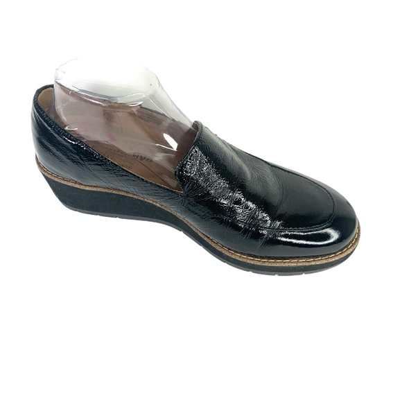 Comfortiva Shiny Black Loafers - Picture 2 of 7